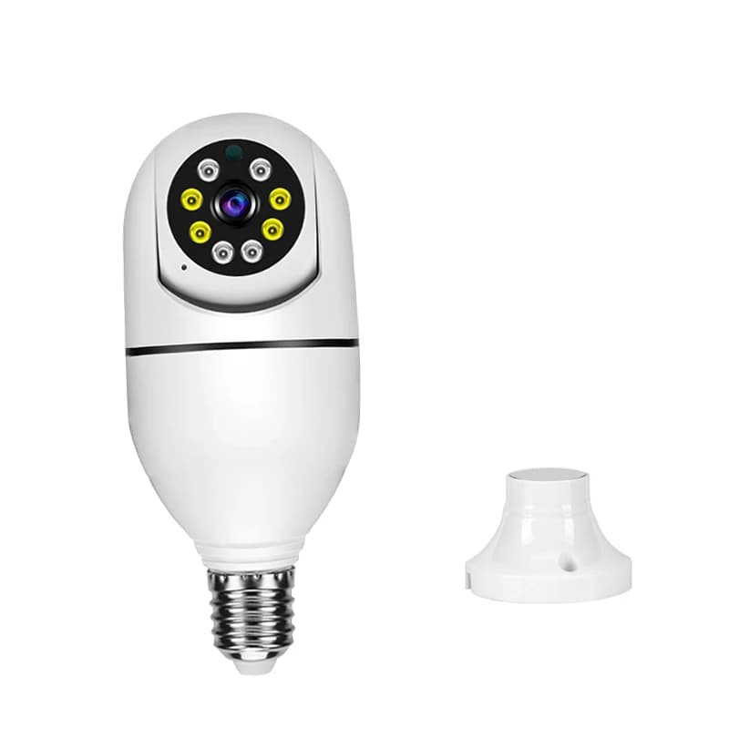 Caméra ampoule sans fil Wifi E27, caméra de sécurité Wifi à 360 degrés, vision nocturne couleur haut