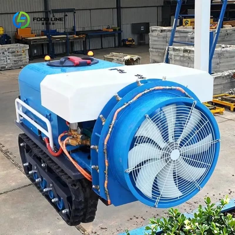 Pulvérisateur agricole 400L, pulvérisateur à chenilles télécommandé haute pression pour vergers, fer
