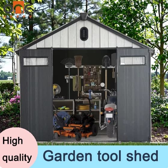 Abri de jardin en plastique robuste facile à assembler, pour l'extérieur, multi-usage, pour le range