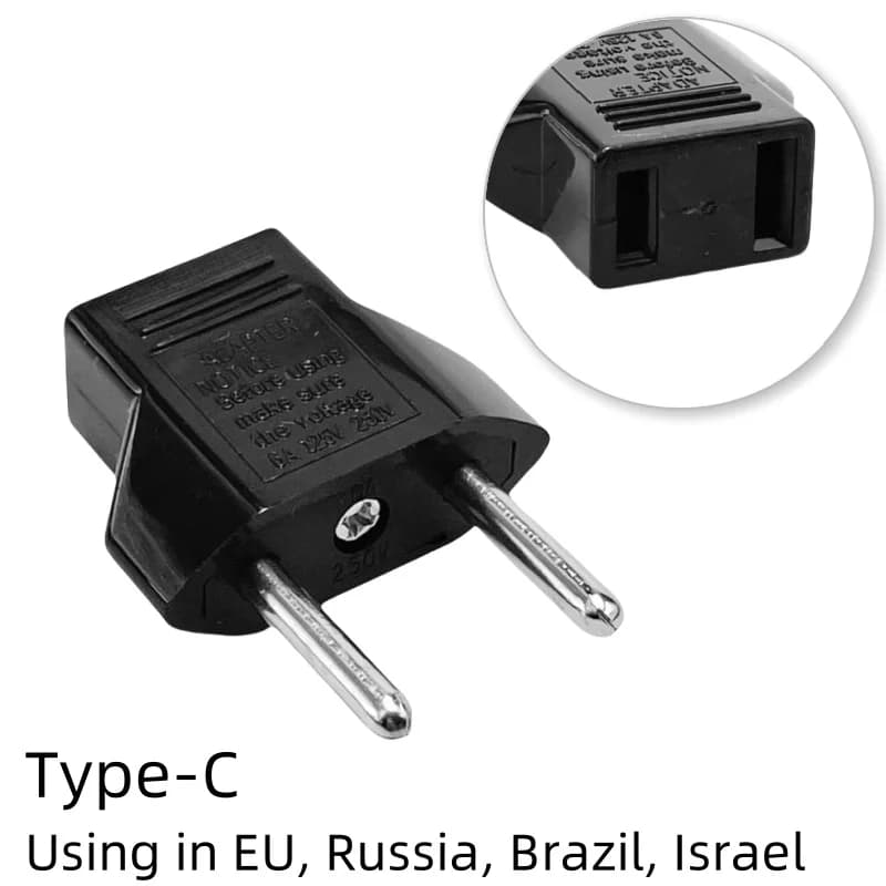 Adaptateur de prise de voyage UE, prise américaine CN US vers prise UE, prise de courant européenne,