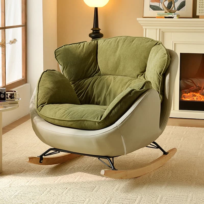 Chaises à bascule vertes ergonomiques salon meubles de maison modernes confortables méditation Relax