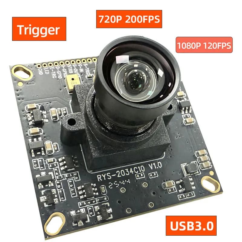 Module de caméra USB3.0 2,3MP à haute vitesse 1080P@120fps 720P@200FPS YUV2 AR0234 Global Shutter pr