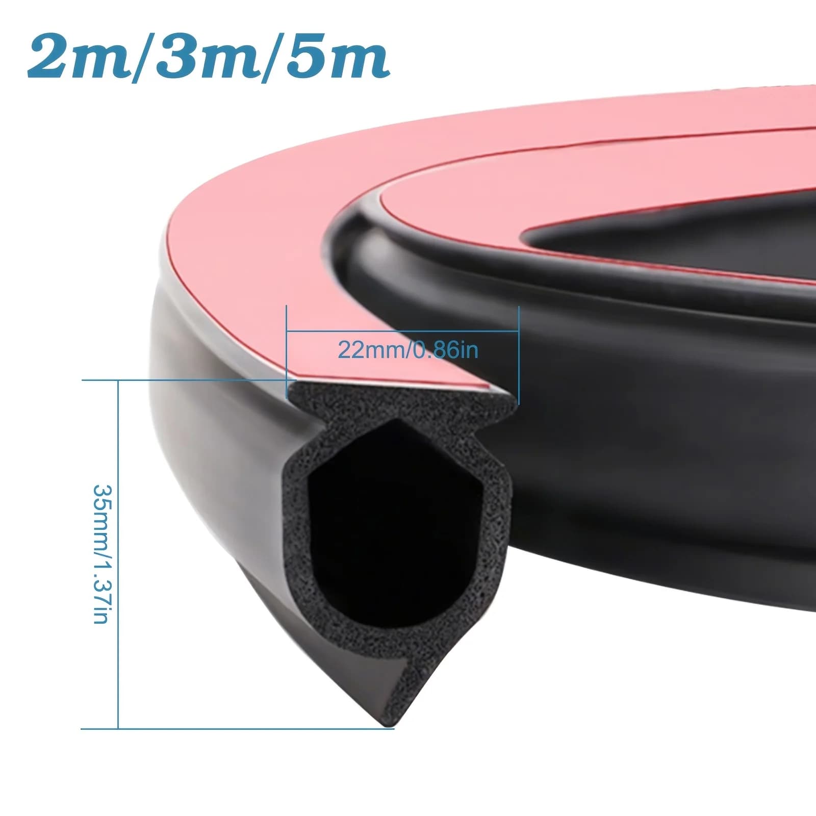 Bande d'étanchéité autocollante pour bas de porte, 2/3/5m, coupe-vent, anti-poussière, isolation pho