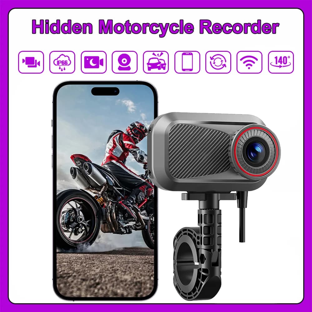 Caméra d'action intelligente pour moto, enregistreur DVR simple 2K ou double 1080P, connexion intell