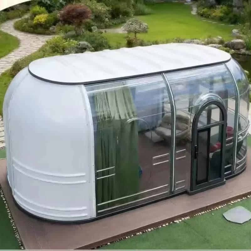 Chambre bulle haut de gamme moderne en acier, design ciel étoilé, pour hôtel, avec design romantique