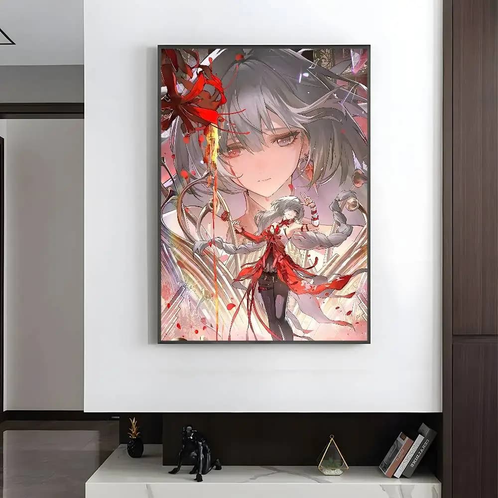 Anime w-wutherings w-waves affiche HD art collant mur étanche maison salon chambre décoration esthét