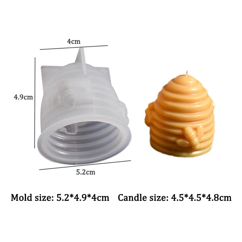Bricolage ruche nid d'abeille bougies moule en Silicone savon fait à la main résine faisant moule ar