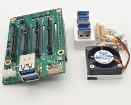 Kit de serveur de stockage de réseau pour Raspberry PI 4, AD SATA, construit facilement votre propre