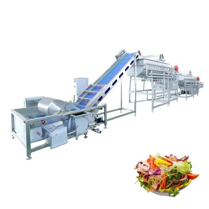 Ligne de traitement des légumes et des fruits de machine à salade de fruits industrielle à haute eff
