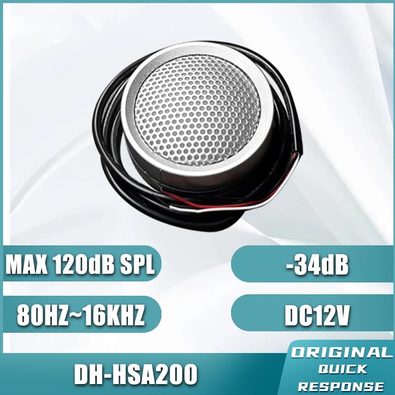 Dahua DH-HSA200 Microphone de prise de son haute fidélité pour caméra IP dispositif Audio de réducti