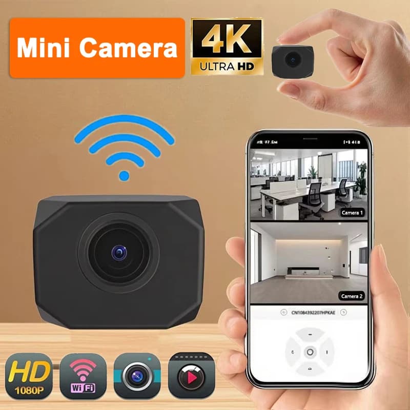 Mini caméra HD 4K 1080P WiFi IP AP Surveillance à distance caméscope Portable léger Surveillance à d