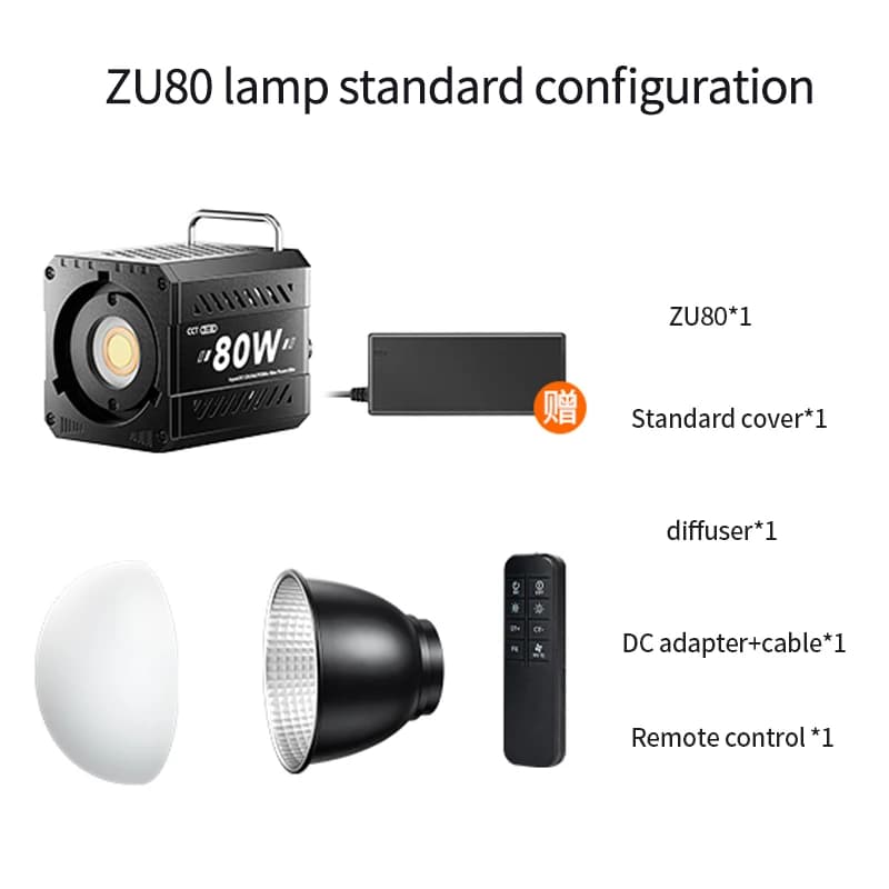 Lumière de caméra bicolore 80W COB lampe perles lumière de remplissage vidéo mini Bowens portable pe