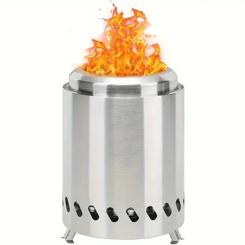 Brûleur de feu de joie extérieur en acier inoxydable poêle à bois chauffage Camping sans fumée foyer