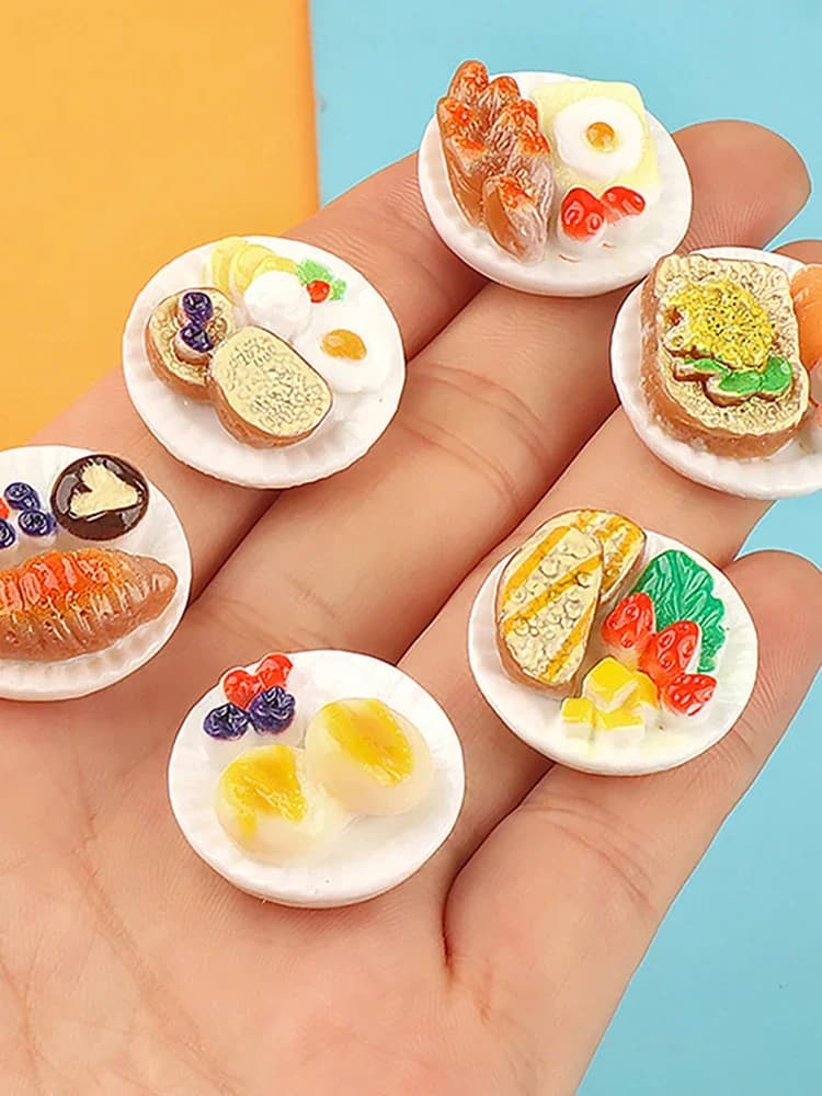 Mini plateau de Dim Sum, maison de courses, paysage l'inventaire bricolage, nickel é, jardin ouverte