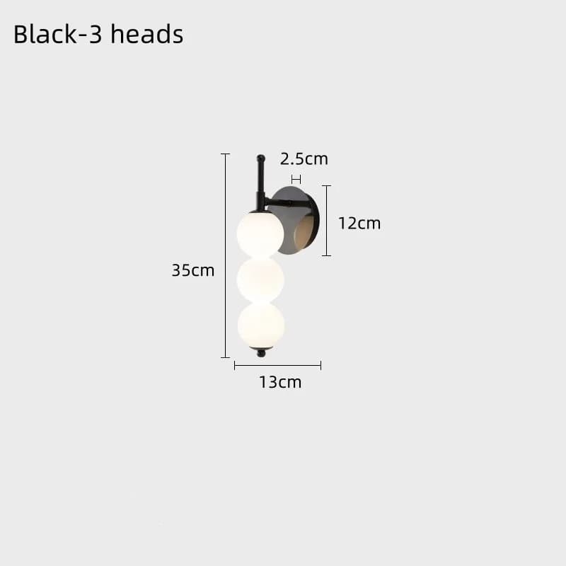 Tête de lit applique chambre style nordique moderne minimaliste lampe en verre pour couloir couloir