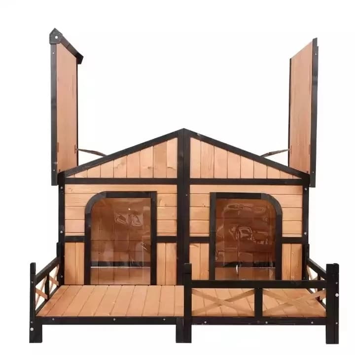 Chenil pour chiens d'animaux mignons en plein air, cas de caisse, grande maison en bois pour chiens