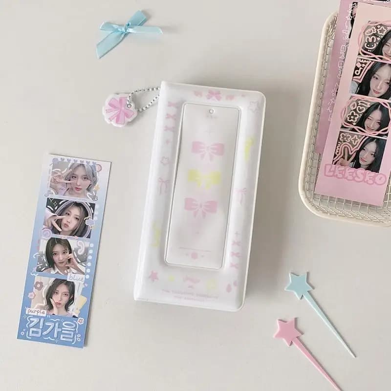 HUA HUA multicolore Photo stand cadre Photo stand Album pour 2x6 pouces Photo bandes Album 20 Pages