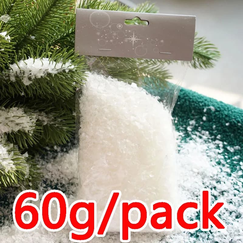 Fragments de poudre de neige artificielle, simulation de neige, décorations de Noël, vacances d'hive