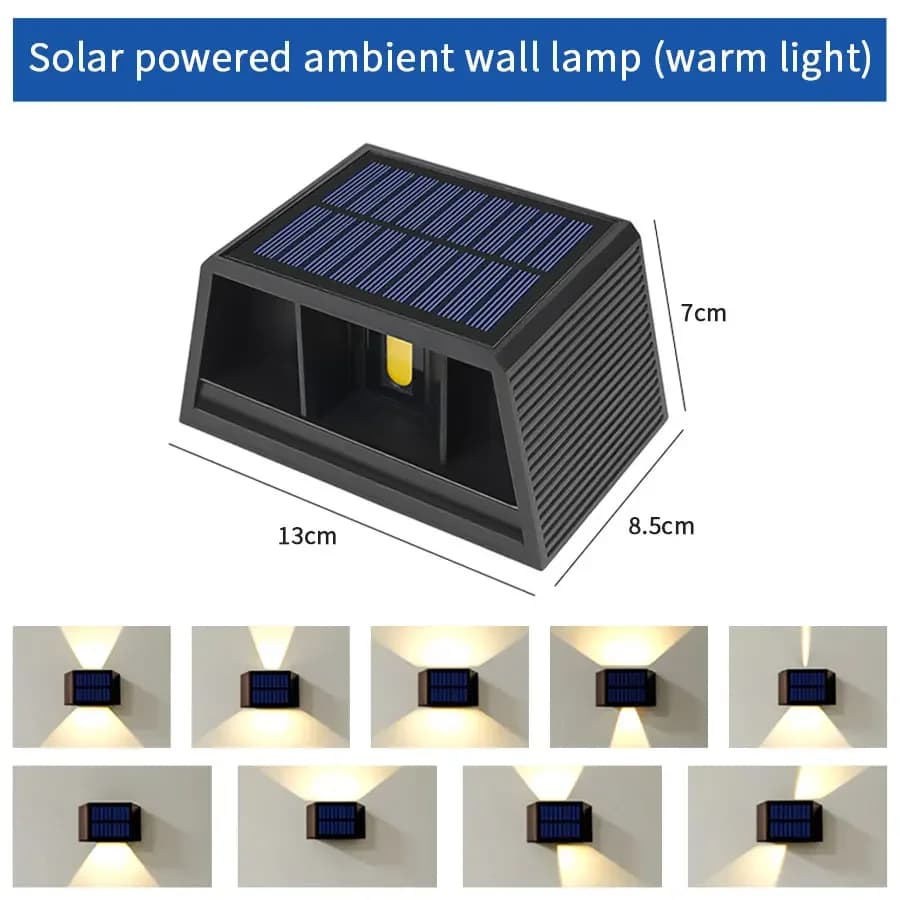 LED lumières solaires extérieures haut et bas éclairage applique murale décor de jardin projecteurs