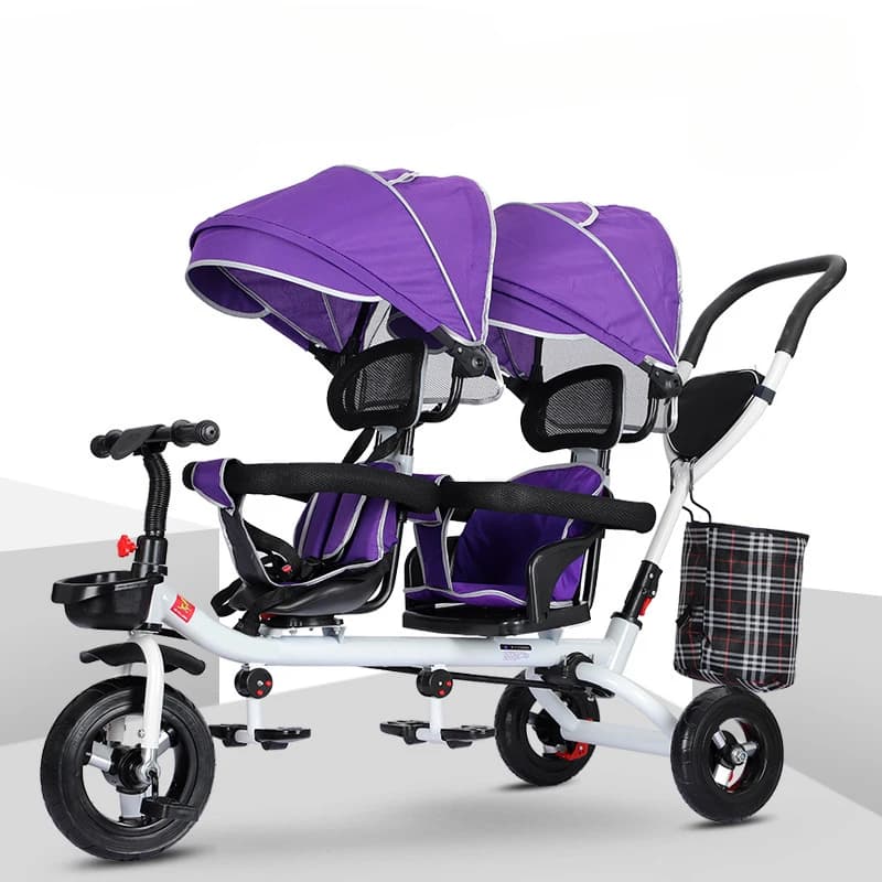 Poussette Double multifonctionnelle pour enfants, poussette bidirectionnelle pour bébé, Double voitu