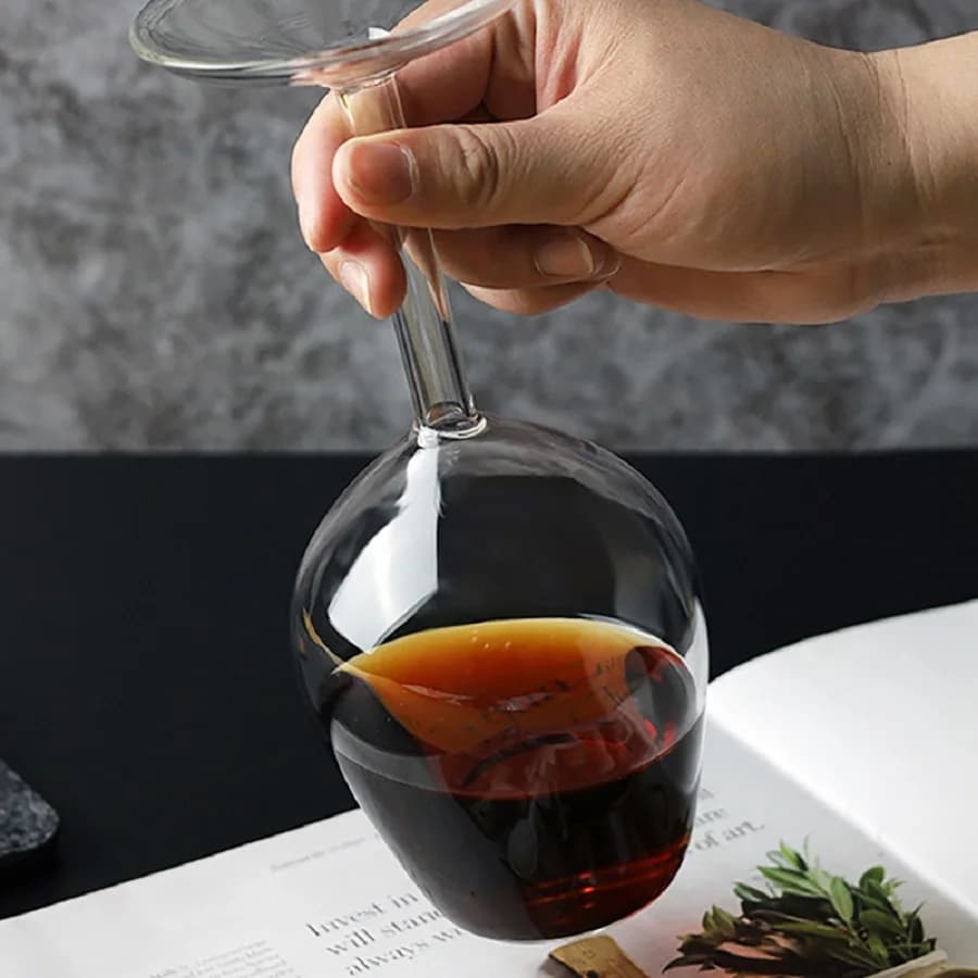 Verre à vin inversé unique de 13,5 oz, idéal pour les esprits et les cocktails, le bar et le restaur