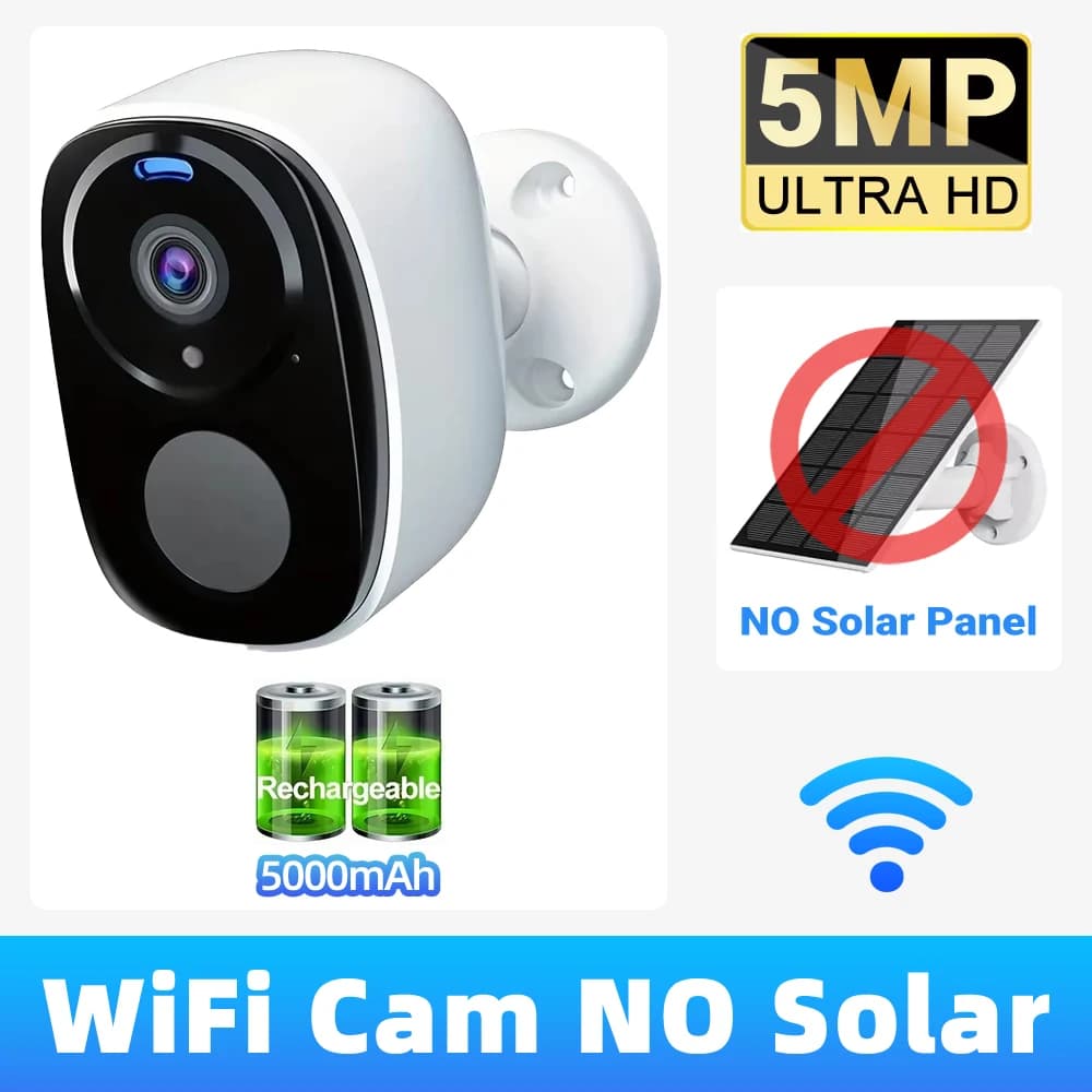 Caméra 4G 2K à batterie rechargeable, caméra WiFi 2.4G, caméra de surveillance domestique sans fil,