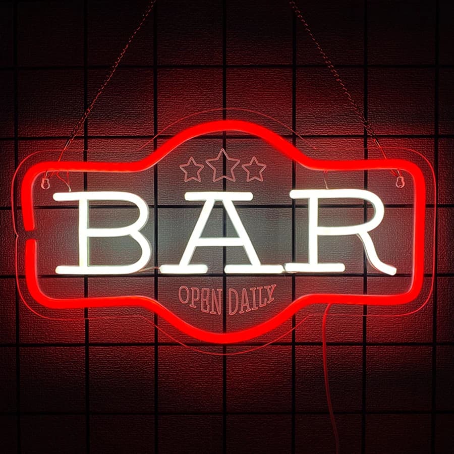 Enseigne au néon de la série Bar pour la décoration murale, lumière au néon Led pour grotte d'homme,