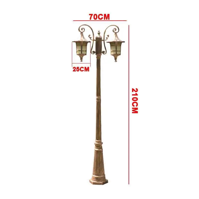 Lampadaire étanche à mât élevé, extérieur, cour européenne, rétro, jardin, villa, éclairage communau