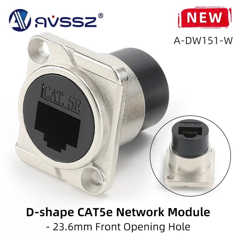 Module de prise en métal Type D USB 3.0 2.0 type-c réseau RJ45 CAT6 CAT6A HDMI 2.0 connecteurs de câ