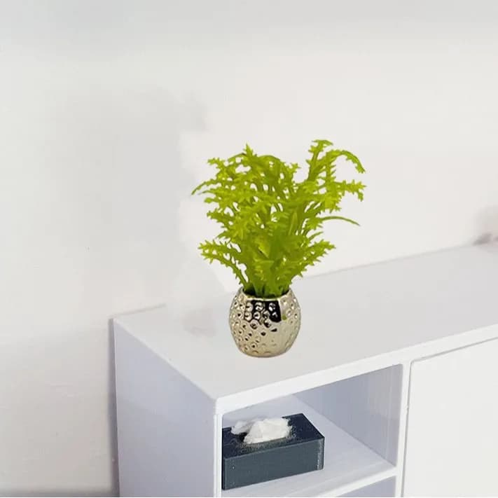 Mini plantes en pot pour maison de poupée 1:12, plantes vertes, modèle de simulation, décor de scène