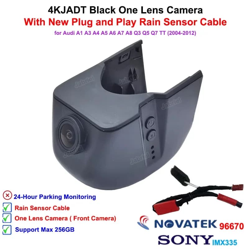 Caméra embarquée 4K pour Audi Q7 Q5 Q3 Q2 Q8 RS5 RS3 RS7 RS6, caméra DVR pour Audi A6 C7 A4 B8 B9 A3