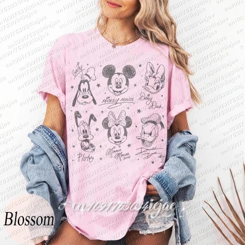 Chemises magiques Mickey et ses amis 2026, T-shirt « Le lieu le plus heureux de la planète », Chemis