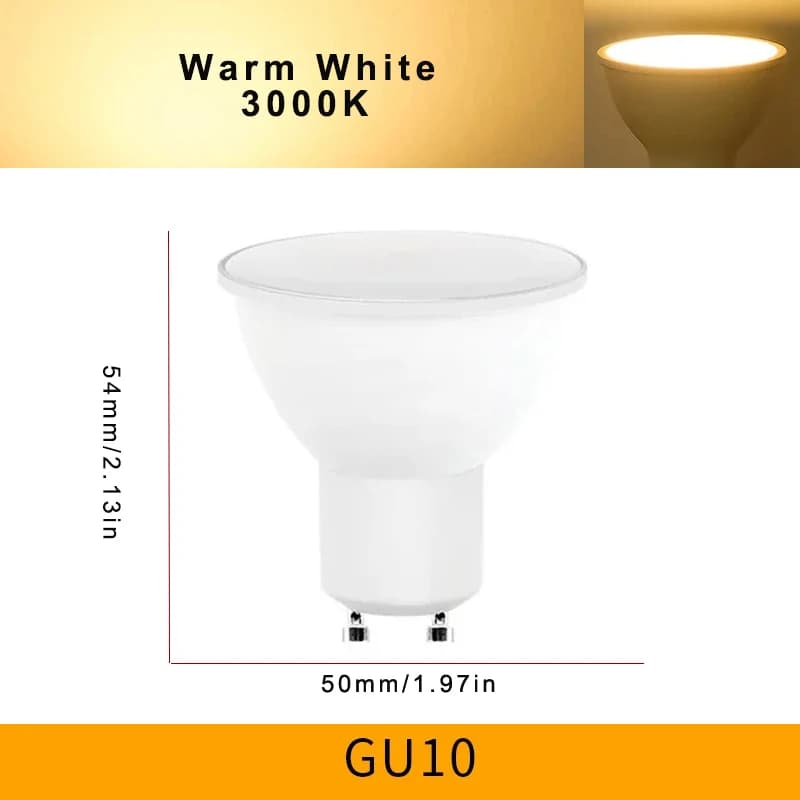 Ampoule de projecteur LED GU10 AC220V 3W 6W 9W 12W, Angle de faisceau de 180 degrés, haute luminosit