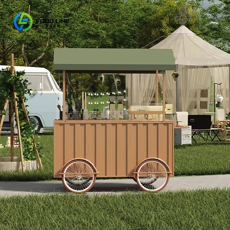Stand de collation Mobile personnalisé, chariot portable pour thé au lait, stand d'exposition de ven