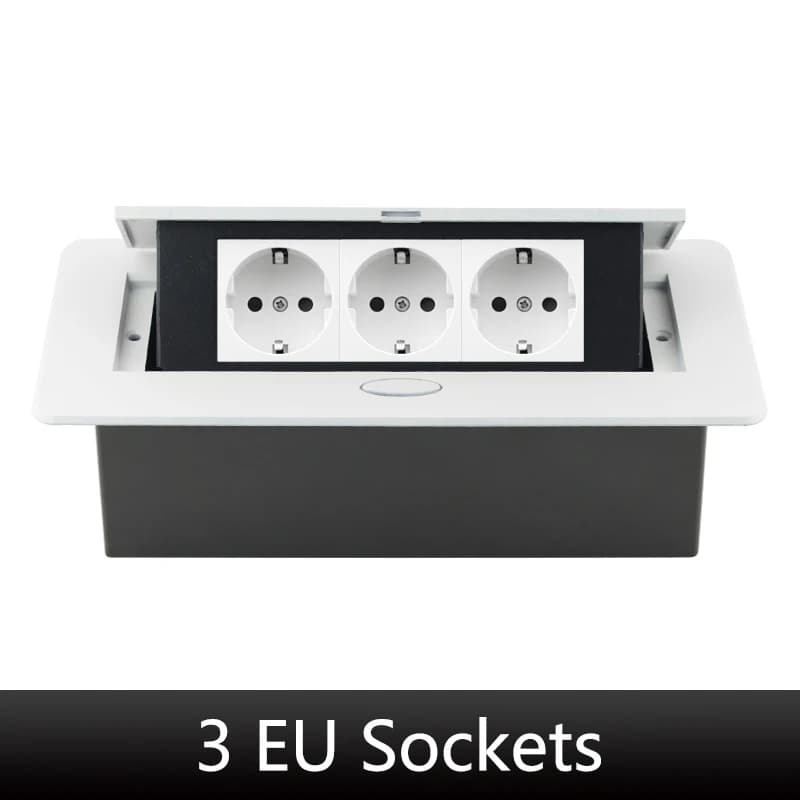 Prise de bureau ue avec prise encastrée USB A C, multiprise de Table POP-UP, prise électrique cachée