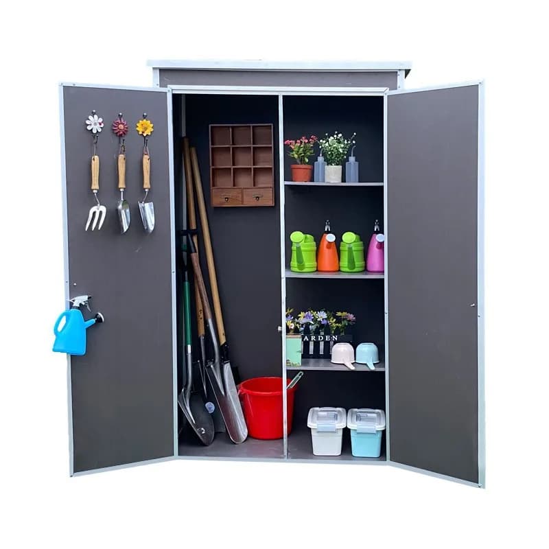 Mini salle d'outils de jardin extérieure à toit plat, maison de rangement de cour Simple extérieure,
