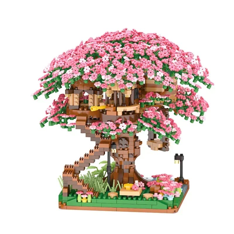 Jouets d'assemblage de bricolage de nuits de construction de maison d'arbre de fleur pour des enfant