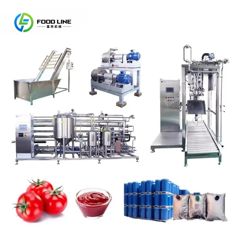 Machine de fabrication de sauce tomate entièrement automatique de haute qualité personnalisée, ligne