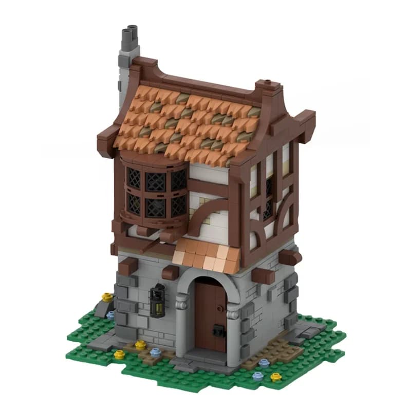 Bricolage personnalisé médiéval petite maison modèle 786 pièces cadeau de vacances créatif MOC bloc