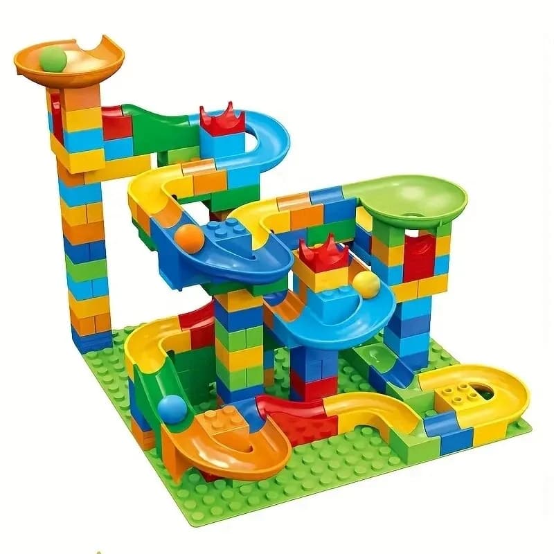 Blocs de construction petites particules assemblées, jouet coulissant varié