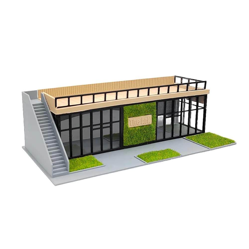 Modèles extérieurs de restaurant de style moderne, Échelle 00, The Ark, 73'1: 87