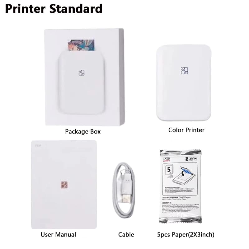 HPRT MT53 imprimante Photo couleur Portable Mini imprimante Bluetooth Mobile HD poche Machine d'impr