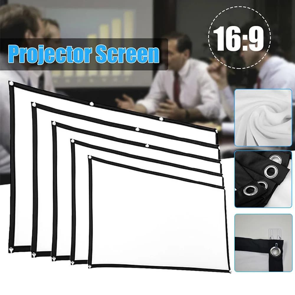 Écran de projecteur 3D HD Portable, rideau de projecteur Simple pour l'extérieur et la maison, KTV,