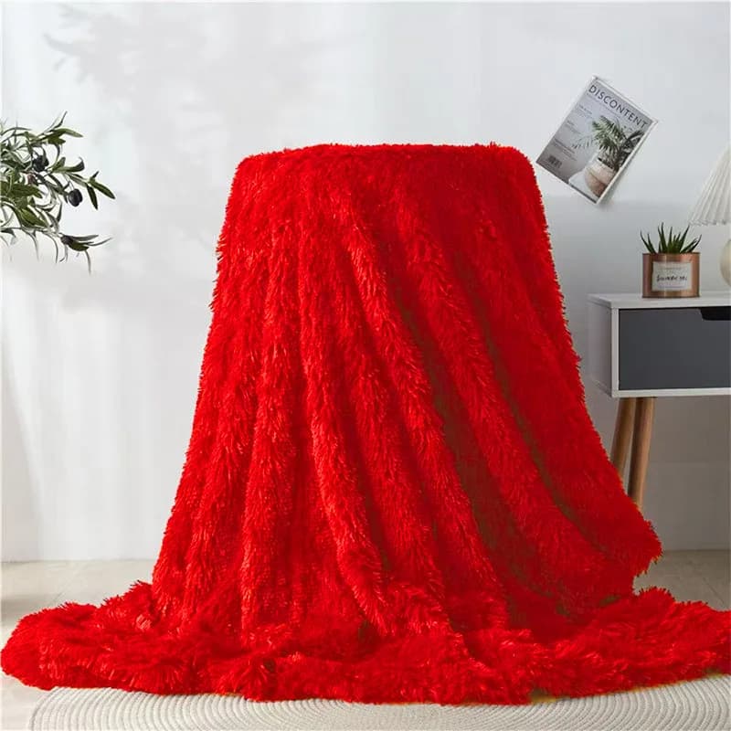 Couverture en fausse fourrure douce et moelleuse pour canapé-lit, couvre-lit Long en peluche, cadeau