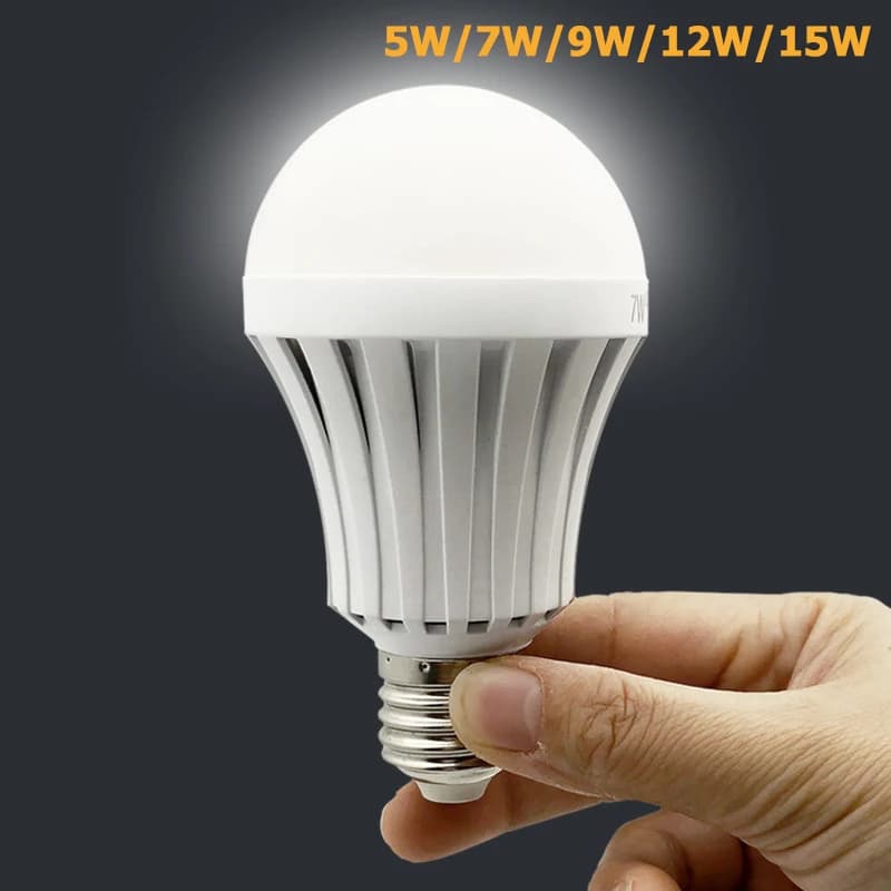 Ampoule LED Intelligente pour la Maison, Lumière de Secours, 220V, 5W, 7W, 9W, 12W, 15W, Salon