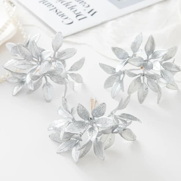 Fleurs artificielles plantes pins dorés maison arbre de noël mariage couronnes décor arrangement nup