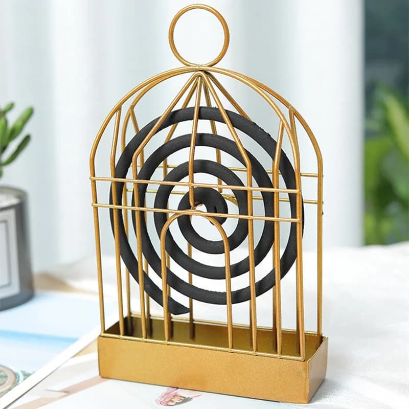 Porte-encens anti-moustiques, Style cage à oiseaux, piège à moustiques, type suspendu, porte-encens