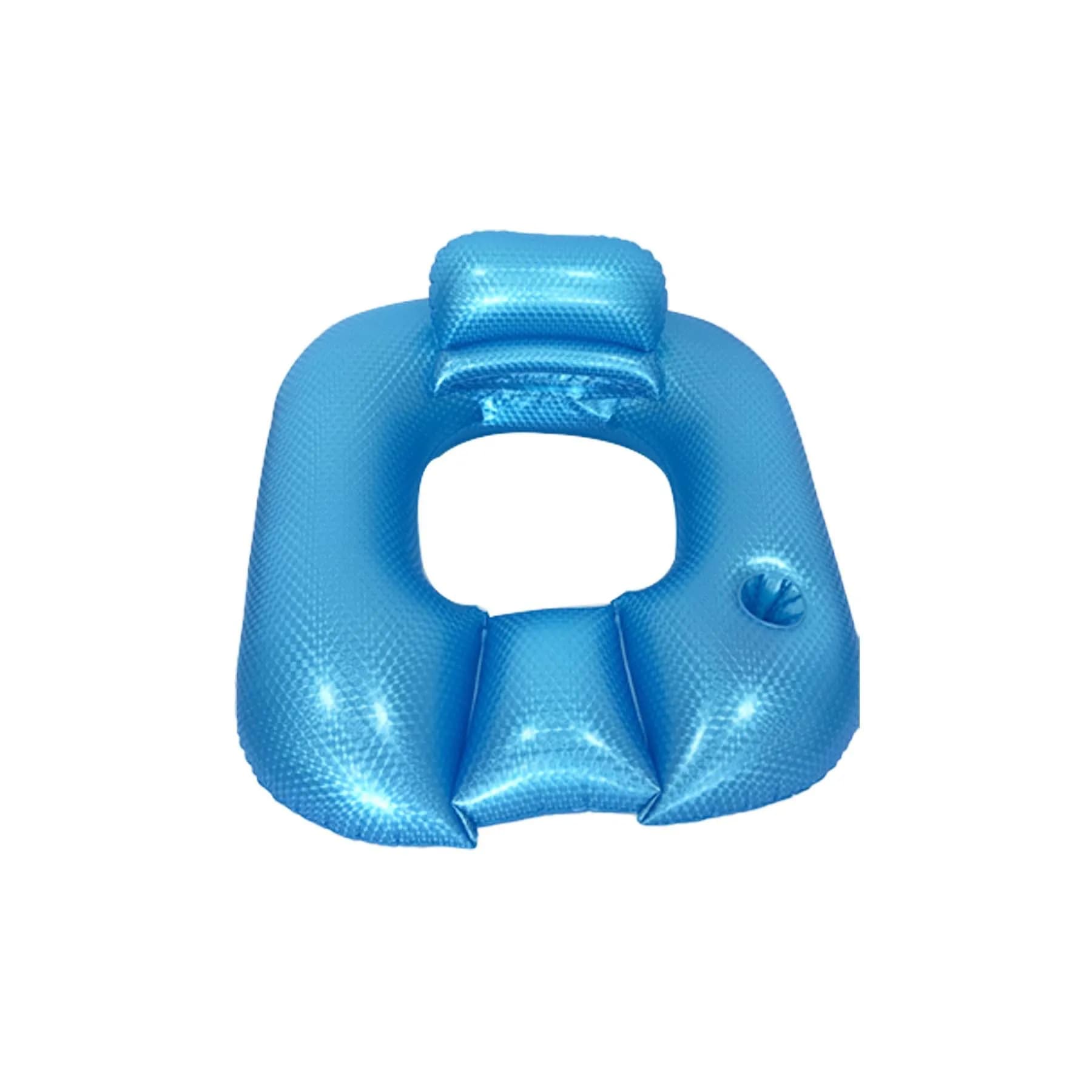 1 chaise longue flottante carrée nacrée avec porte-gobelet en PVC, idéale pour la plage, la piscine