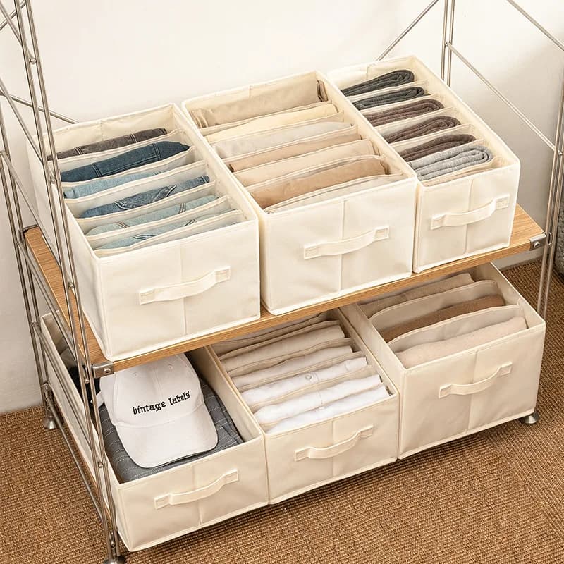 Boîte de rangement de séparation de maison, tiroirs en tissu Oxford, organisateur pour sous-vêtement