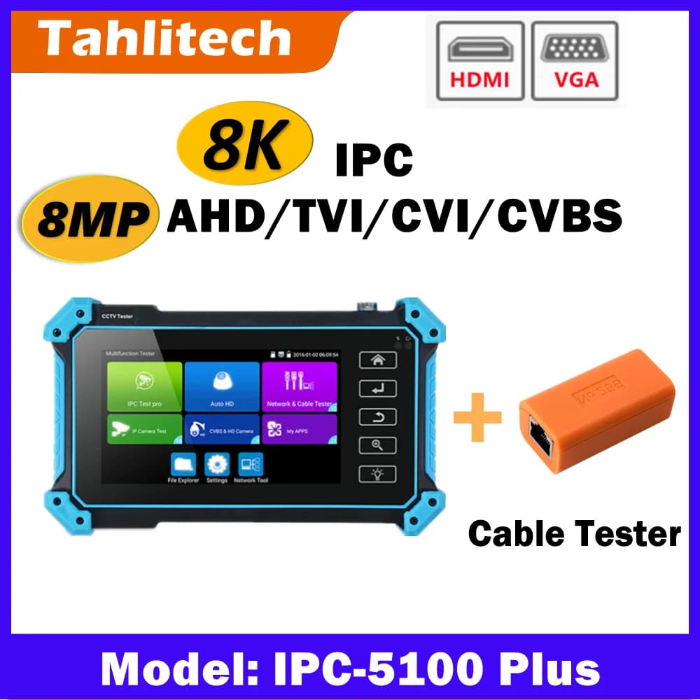 Testeur de vidéosurveillance caméra IP ahd mini moniteur 4k HDMI VGA testeur IPC CCTV poe moniteur p
